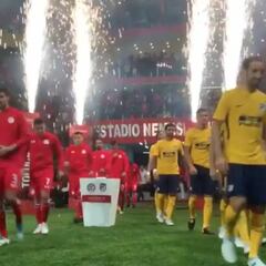 El Toluca-Atleti fue toda una fiesta: fuegos artificiales incluídos