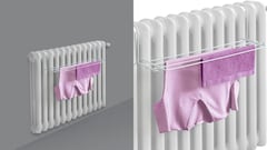 Este tendedero para radiador con dos metros de extensión es ideal para secar ropa en invierno
