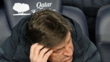 El entrenador del Barcelona, Jordi Roura, en el partido ante el Madrid.