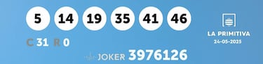 La Primitiva: comprobar los resultados del sorteo de hoy, sbado 24 de mayo