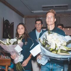 El Albacete realiza la ofrenda a la Virgen de Los Llanos