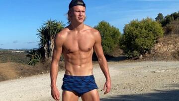 Haaland tiene un físico muy trabajado.