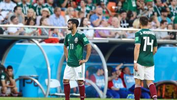 Foto de accion durante el partido Mexico vs Suecia, correspondiente al Grupo F, partido numero 41 del Mundial de Rusia 2018 en el Estadio Arena Ekaterimburgo de la ciudad de Ekaterimburgo.



EN LA FOTO:



Action photo during the Mexico vs Sweden match, corresponding to Group F, match number 41 of the Russian 2018 World Cup in the Arena Yekaterinburg Stadium of the city of Yekaterinburg.



IN THE PHOTO: