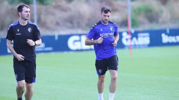 Aranáiz durante un entrenamiento.