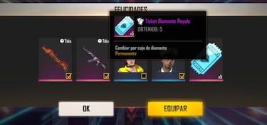 Free Fire: consigue gratis 10 códigos exclusivos con recompensas (armas, personajes, diamantes…)