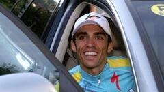 <b>EN BAQUEIRA. </b>Contador se levantó así de feliz ayer en España.