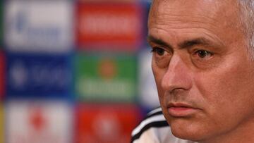 Manchester United's Portuguese manager Jose Mourinho gives a press conference at Old Trafford in Manchester, north west England on October 22, 2018, ahead of their UEFA Champions League group H football match against Juventus on October 23. (Photo by