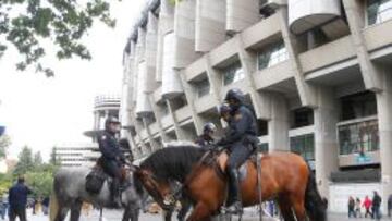 Habrá un despliegue policial intenso en el Bernabéu.