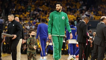 Celtics Jayson Tatum talks about being a young father