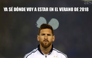 Los memes del tropiezo de Messi contra Venezuela