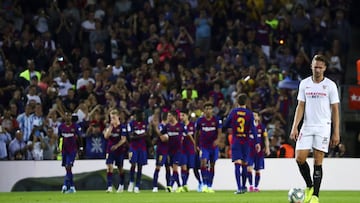 De Jong, cabizbajo tras el 3-0.