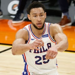 76ers' Ben Simmons fails to train after complaining of a 'tight back'