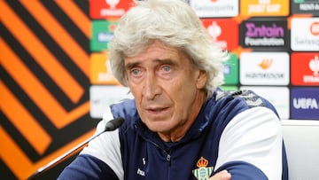 Pellegrini, en sala de prensa.