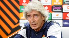 Pellegrini, en sala de prensa.