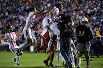 Necaxa celebró el gol de la victoria y el pase a la final de la Copa MX.