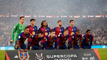 El once de la final de la Supercopa.