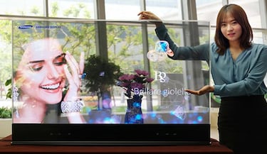 Samsung presenta un televisor OLED transparente