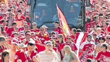 <b>FIESTA. </b>Los aficionados del Nàstic quieren celebrar el ascenso en Chapín.