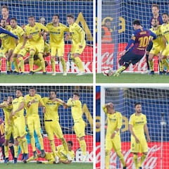 Las caras que provoca Messi en los jugadores del Villarreal en 4 fotos
