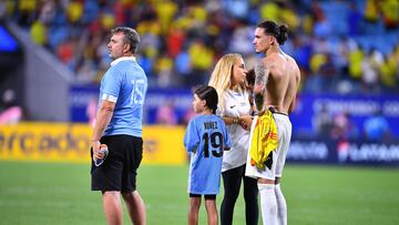 Wife of Darwin Nunez of Uruguay during the CONMEBOL Copa America 2024 Semi-final match between Uruguay and Colombia, at Bank of America Stadium, on July 10, 2024 in Charlotte, North Carolina, United States.