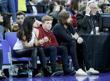 Bradley Wiggins con su mujer y su hijo.