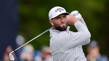 Rochester (United States), 17/05/2023.- Jon Rahm of Spain on the 12th hole during a practice round for the 2023 PGA Championship golf tournament, in Rochester, New York, USA, 17 May 2023. (España, Estados Unidos, Nueva York) EFE/EPA/ERIK S. LESSER
