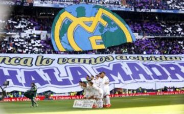 Ambientazo en el Bernabéu.