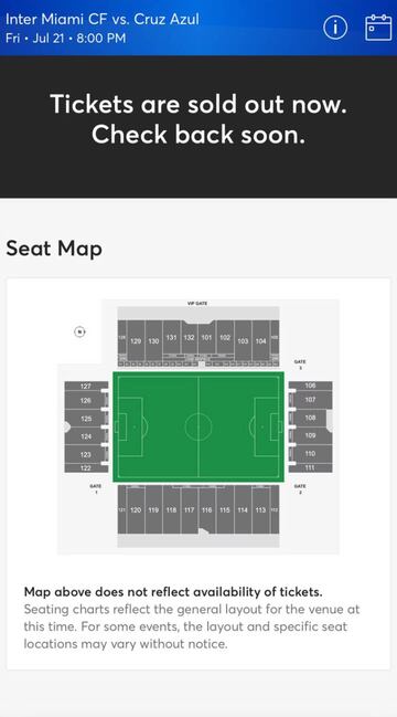 Sold out tickets for Messi's debut with Inter Miami