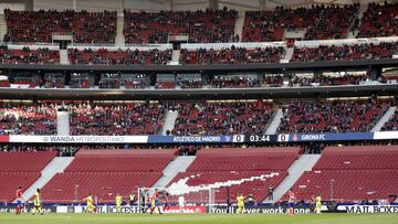 El Wanda Metropolitano, vacío en la visita del Girona.