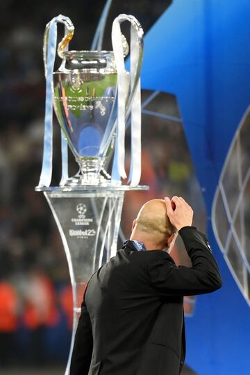 Pep Guardiola, entrenador del Manchester City, en la final de la Champions League.