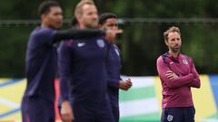 Gareth Southgate, seleccionador de Inglaterra, durante una sesión de entrenamiento.