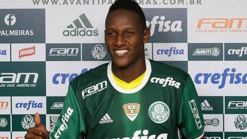 Yerry Mina llegó este semestre a Palmeiras de Brasil tras su paso exitoso por Independiente Santa Fe,