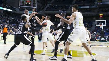 05/03/20 PARTIDO BALONCESTO BASKET
EUROELAGUE EUROLIGA REGULAR SEASON ROUND 28
REAL MADRID - LDLC ASVEL VILLEURBANNE
TREY THOMPKINS AMINE NOUA FABIEN CAUSEUR YWALTER TAVARES