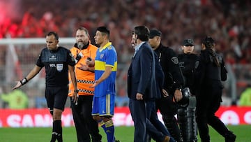 Soccer Football - Primera Division - River Plate v Boca Juniors - Estadio Mas Monumental, Buenos Aires, Argentina - May 7, 2023 Referee Dario Herrera is seen after the match REUTERS/Agustin Marcarian