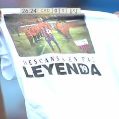 Reyes estuvo presente en el tanto del Extremadura: "LEYENDA"