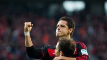 Javier Hernández marcó su décimo gol con el Bayer Leverkusen.