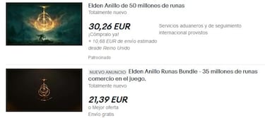 Elden Ring: algunos jugadores venden millones de runas a través de eBay