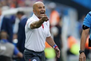 Sampaoli dirigió su primer mundial en Brasil 2014 al mando de la selección chilena.