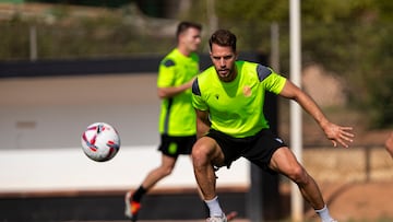 Iván Calero, en uno de los entrenamientos de esta pretemporada.
