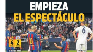 Portada del Diario Sport del día 4 de agosto de 2016.