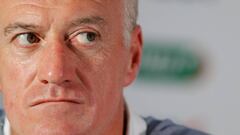 France&#039;s national soccer team coach Didier Deschamps attends a news conference at the Saint-Symphorien stadium in Metz, France, June 3, 2016. 