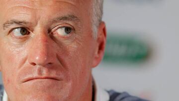 France&#039;s national soccer team coach Didier Deschamps attends a news conference at the Saint-Symphorien stadium in Metz, France, June 3, 2016. 