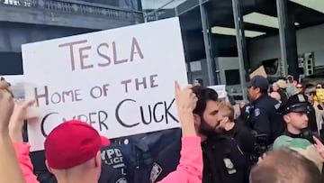 Policia arresta a personas que protestaban en contra de Elon Musk