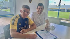 Sigue los pasos de su padre: "Catita" Díaz firmó con Boca