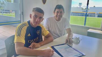 Sigue los pasos de su padre: "Catita" Díaz firmó con Boca