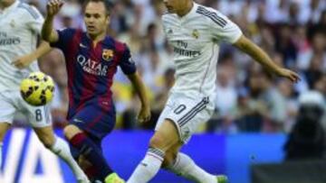 James durante el clásico de octubre de 2014.