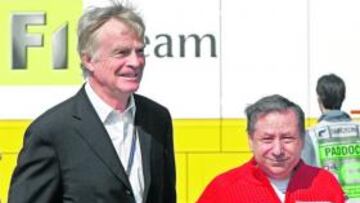 <b>AMIGOS. </b>Max Mosley con Jean Todt cuando el francés era el responsable de Ferrari en la F-1.