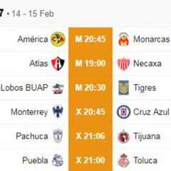 Fechas y horarios de la jornada 7 del Clausura 2018 de la Liga MX