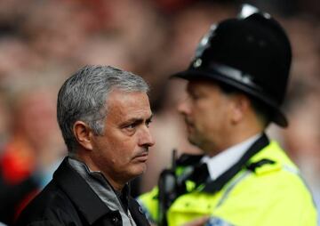 Mourinho at Anfield yesterday