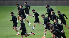 Entrenamiento del M&aacute;laga.